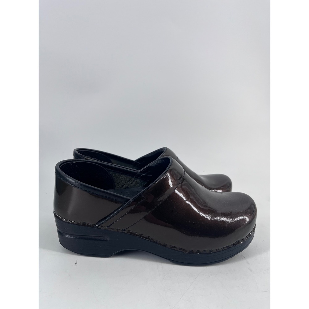 Dansko Professional Clogs Espresso Brown Patent Leather Women 36 EU 5.5-6 US